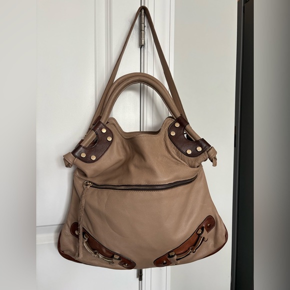 GG BOSS NEW YORK GENUINE LEATHER SHOULDER BAG HANDBAG BUTTERY SOFT LEATHER - Picture 1 of 16